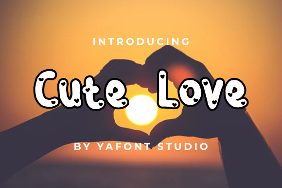 Cute Love Font for Creative Design