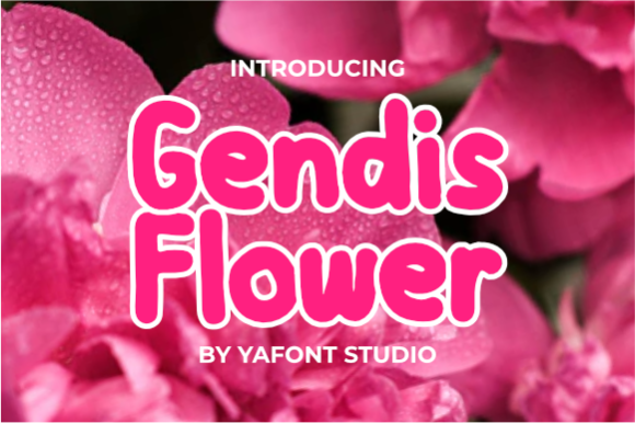 Gendis Flower Font for Editorial Design