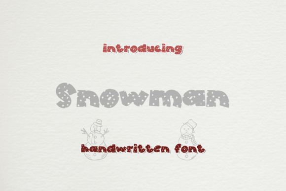 Snowman Font: Charming Display Type for Crafts